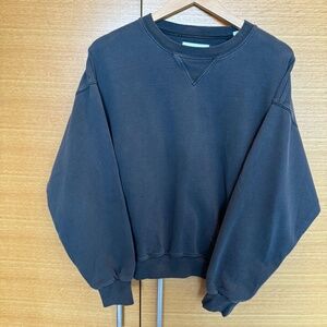 Women's Buck Mason Oversize Crew, Soft Black, Medium